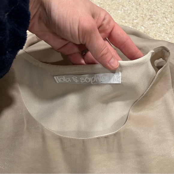 Lola & Sophie Beige Dress Size Medium - Picture 8 of 10